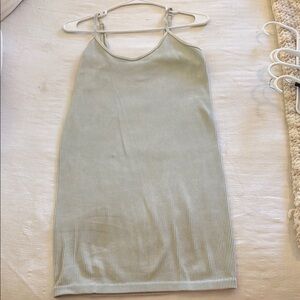 Sleek Green Strappy Dress